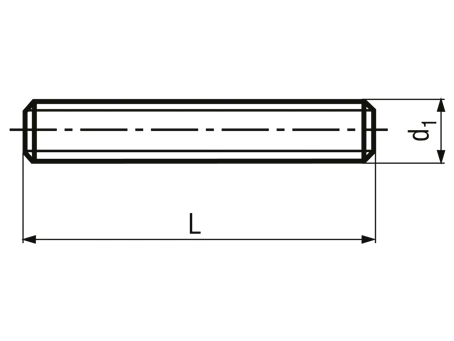 Pręty gwintowane DIN 976 (krótkie odcinki)